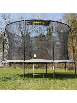 Jumpking 8x11.5ft Oval Combo Pro Trampoline, Black, Black/Grey