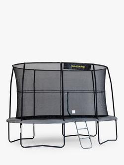 Jumpking 8x11.5ft Oval Combo Pro Trampoline, Black - view 2, Black/Grey