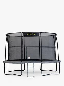 Jumpking 9x13ft Oval Combo Pro Trampoline, Black/Grey, Black/Grey