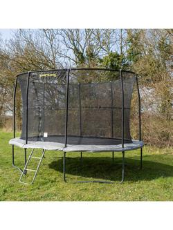 Jumpking 9x13ft Oval Combo Pro Trampoline, Black/Grey - view 2, Black/Grey