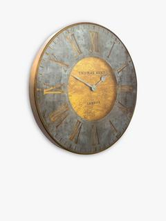 Thomas Kent Florentine Star Roman Numeral Analogue Wall Clock, Gold, 75cm