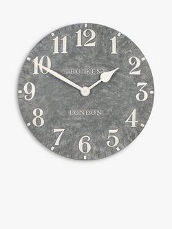 Thomas Kent Outdoor Arabic Numeral Wall Clock, 51cm, Cement, Cement