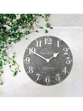 Thomas Kent Outdoor Arabic Numeral Wall Clock, 51cm, Cement