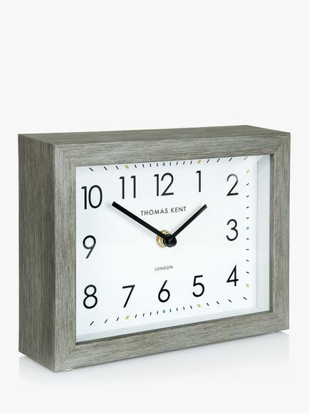 Thomas Kent Smithfield Wood Mantel Clock, Grey, Grey
