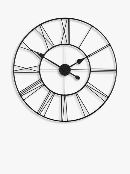 Thomas Kent Waterproof Large Skeleton Wall Clock, 80cm, Black - view 2, Black