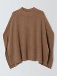 John Lewis Cashmere Rib Knit Cape, Caramel