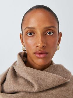 John Lewis Fringed Wool Scarf, Mink