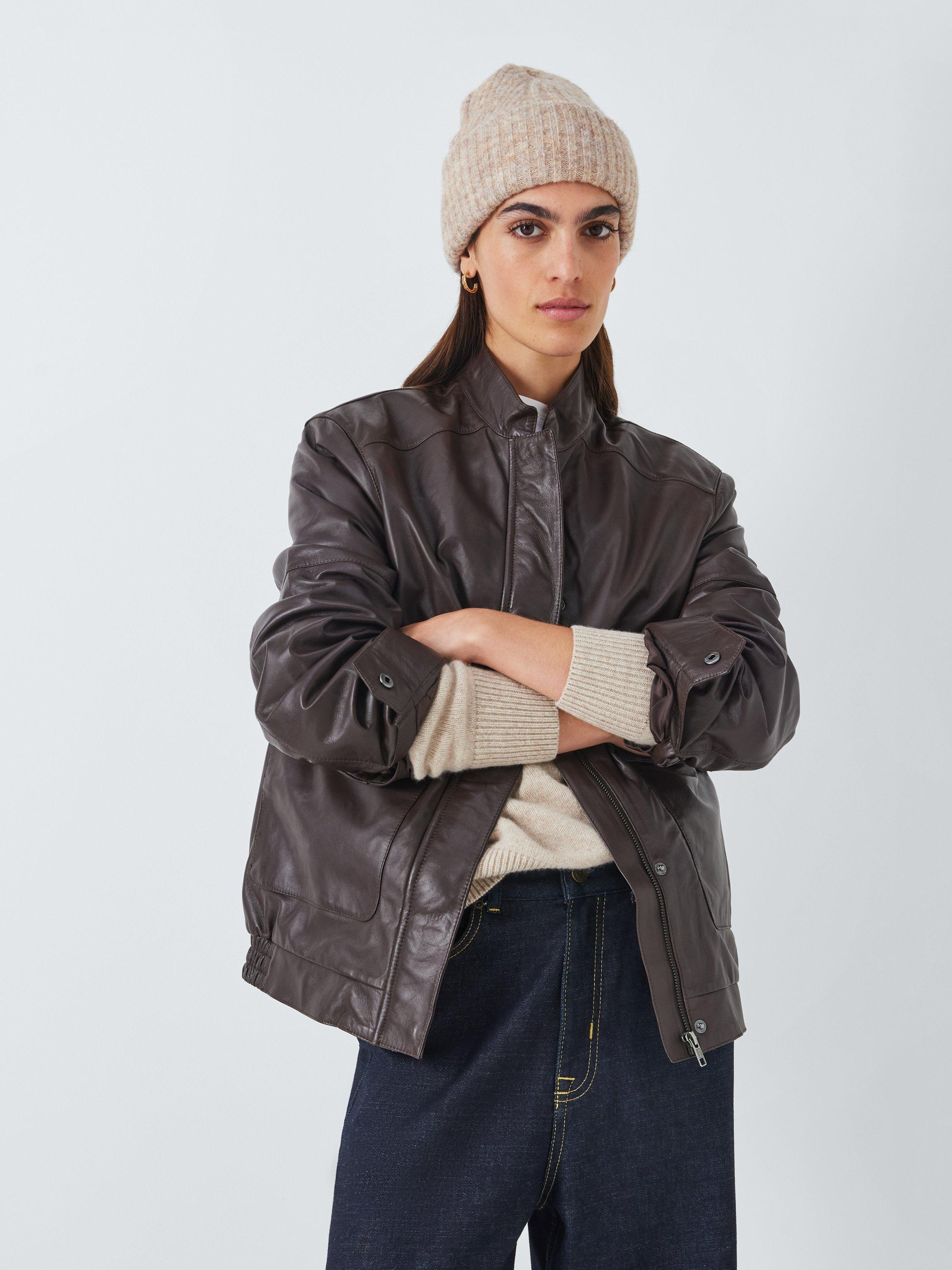 Product image 4 of 4, which shows John Lewis Fluffy Rib Knit Beanie Hat, Natural