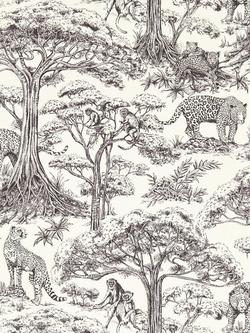 Clarke & Clarke Kisumu Wallpaper, Noir