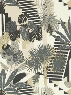 Clarke & Clarke Malindi Wallpaper, Charcoal