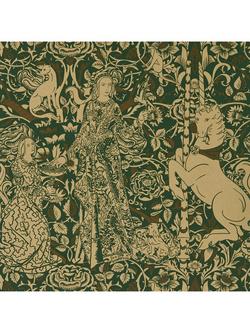 Sanderson x Giles Deacon Aurelia's Grail Wallpaper, Gobelin Green/Bronze