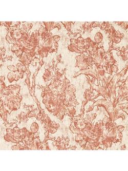Sanderson x Giles Deacon Fringed Tulip Toile Wallpaper, Putty