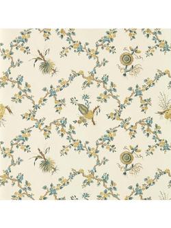 Sanderson x Giles Deacon Trelliage Wallpaper, Chamomile/Chalk