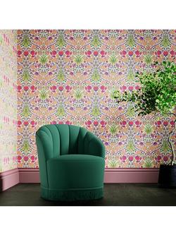 Morris & Co. Hyacinth Wallpaper - view 2, Cosmo Pink
