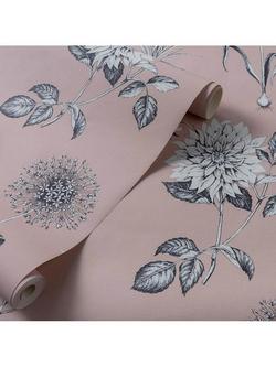 Clarke & Clarke Roseraie Wallpaper - view 2, Blush