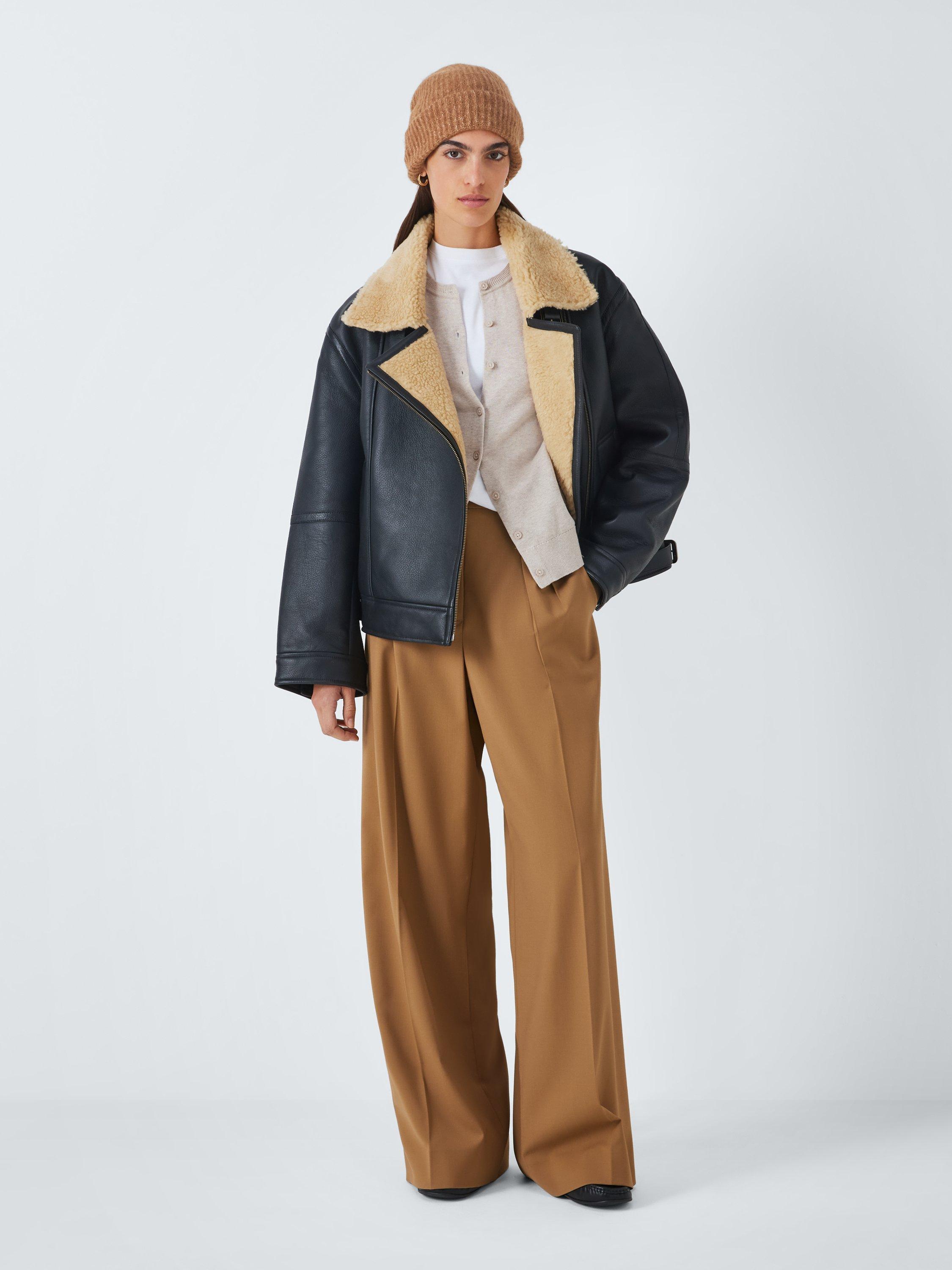 Product image 4 of 4, which shows John Lewis Alpaca Wool Blend Fluffy Rib Knit Beanie Hat, Caramel