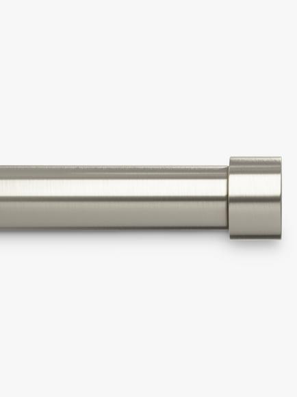 Umbra Cappa Expandable Single Curtain Rod, Dia.25mm, Nickel, Nickel