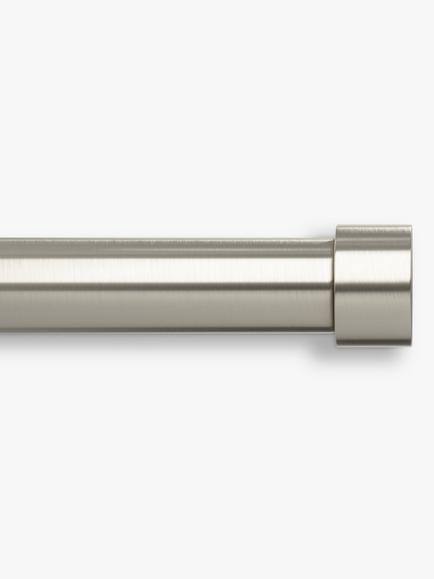 Umbra Cappa Expandable Single Curtain Rod, Dia.25mm, Nickel, Nickel