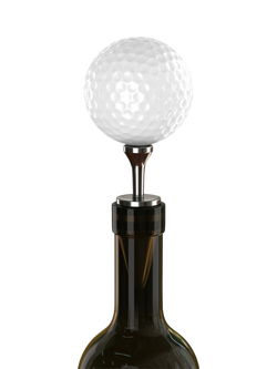 Uberstar Golf Ball Wine Bottle Stopper, White, 