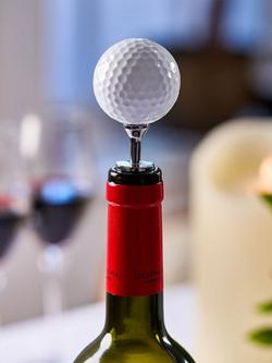 Uberstar Golf Ball Wine Bottle Stopper, White - view 2, 