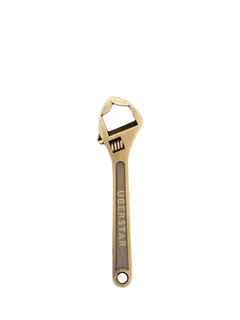 Uberstar Wrench Bottle Opener, Antique Brass
