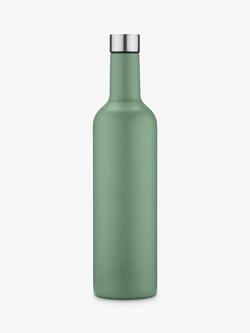 Uberstar Insulated Double Wall Stainless Steel Travel Wine Bottle, 750ml, Sage Green, Sage Green