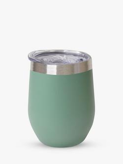 Uberstar Sassy Double Wall Insulated Stainless Steel Wine Cup, 350ml, Sage Green, Sage Green