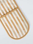 John Lewis Staggered Stripe Cotton Double Oven Glove, Caramel