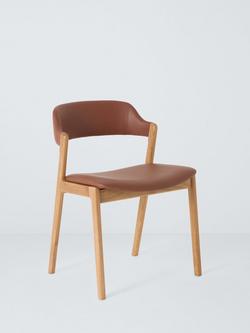 John Lewis Santino Dining Chair, Bianco Oil Oak, Cognac