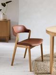 John Lewis Santino Dining Chair, Oak Bianco Oil, Brown