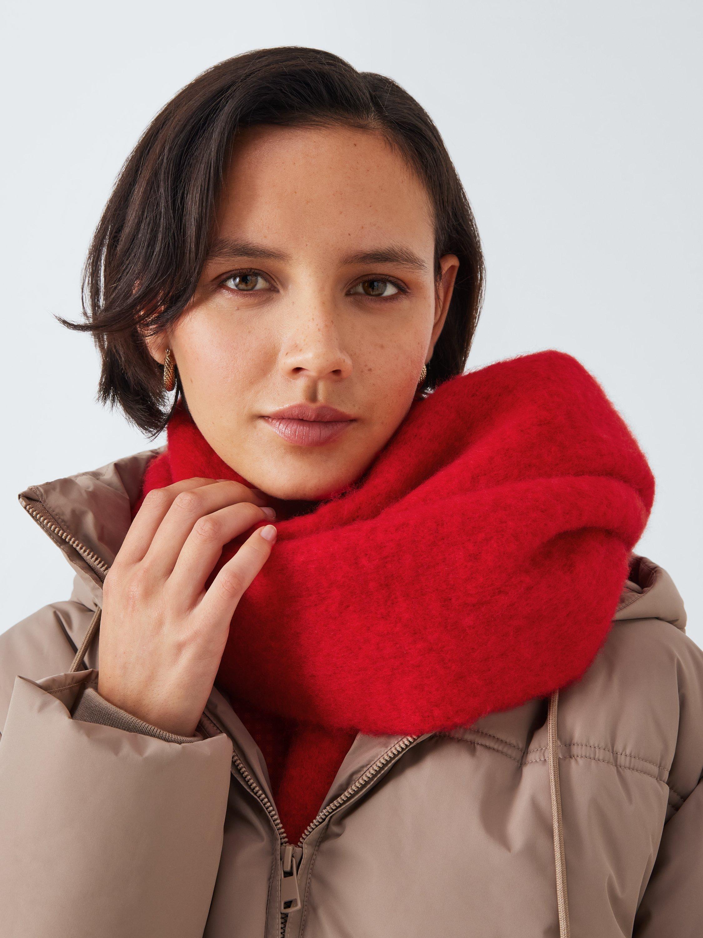 John Lewis ANYDAY Fluffy Knit Tassel Scarf