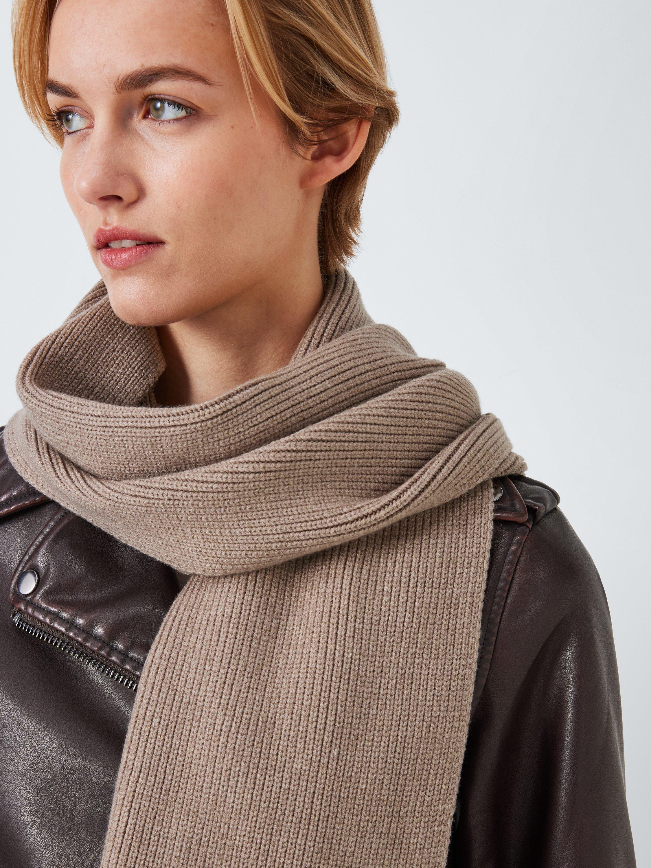 John Lewis ANYDAY Rib Scarf, Grey