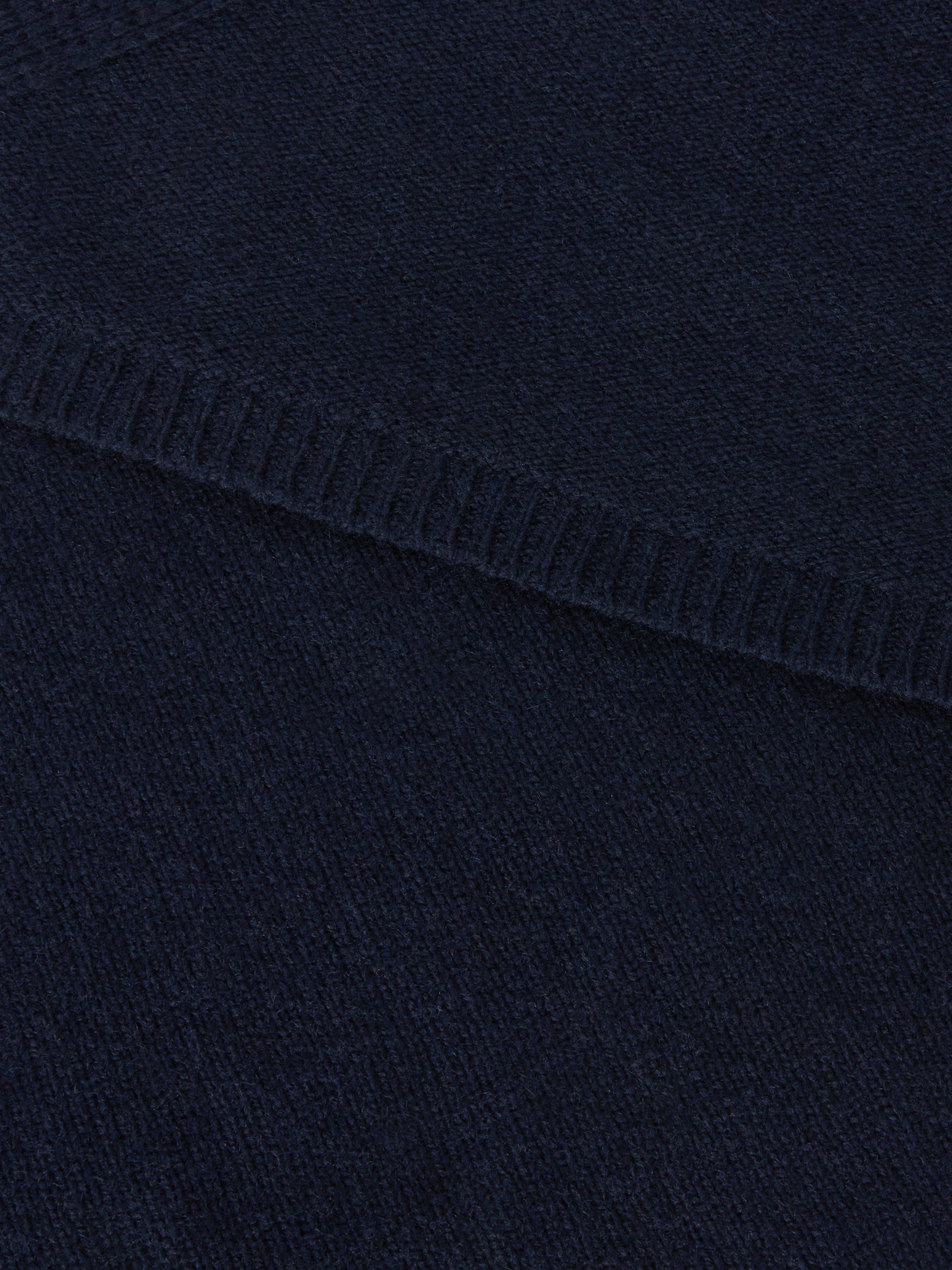 Product image 3 of 5, which shows John Lewis Wool Blend Knit Bandana Scarf, Navy