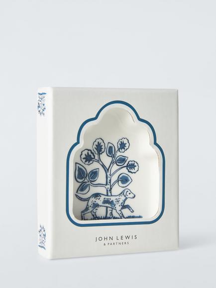 John Lewis Archive Dog Print Trinket Dish, Multi, 