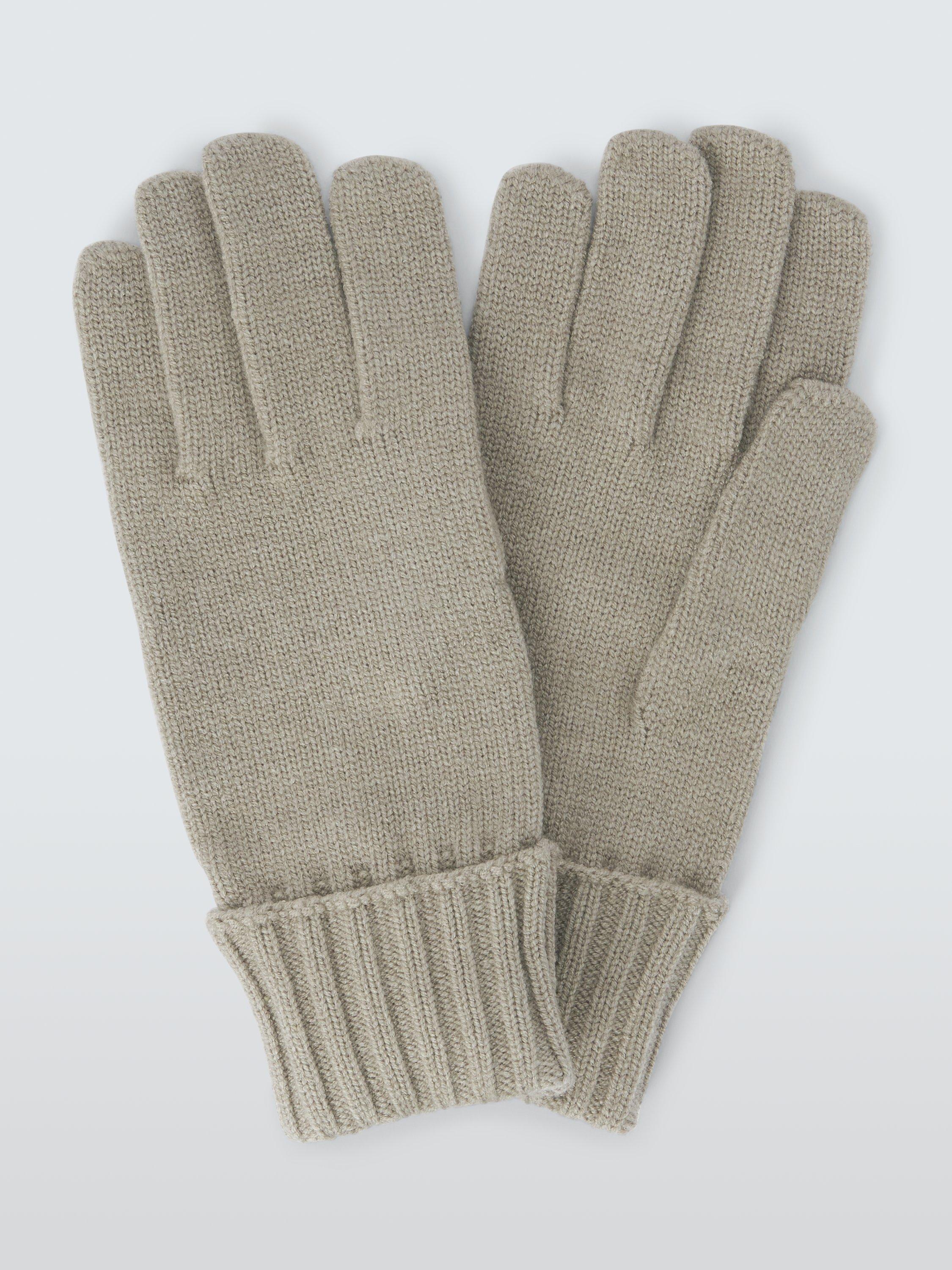 John Lewis ANYDAY Ribbed Cuff Gloves, Grey