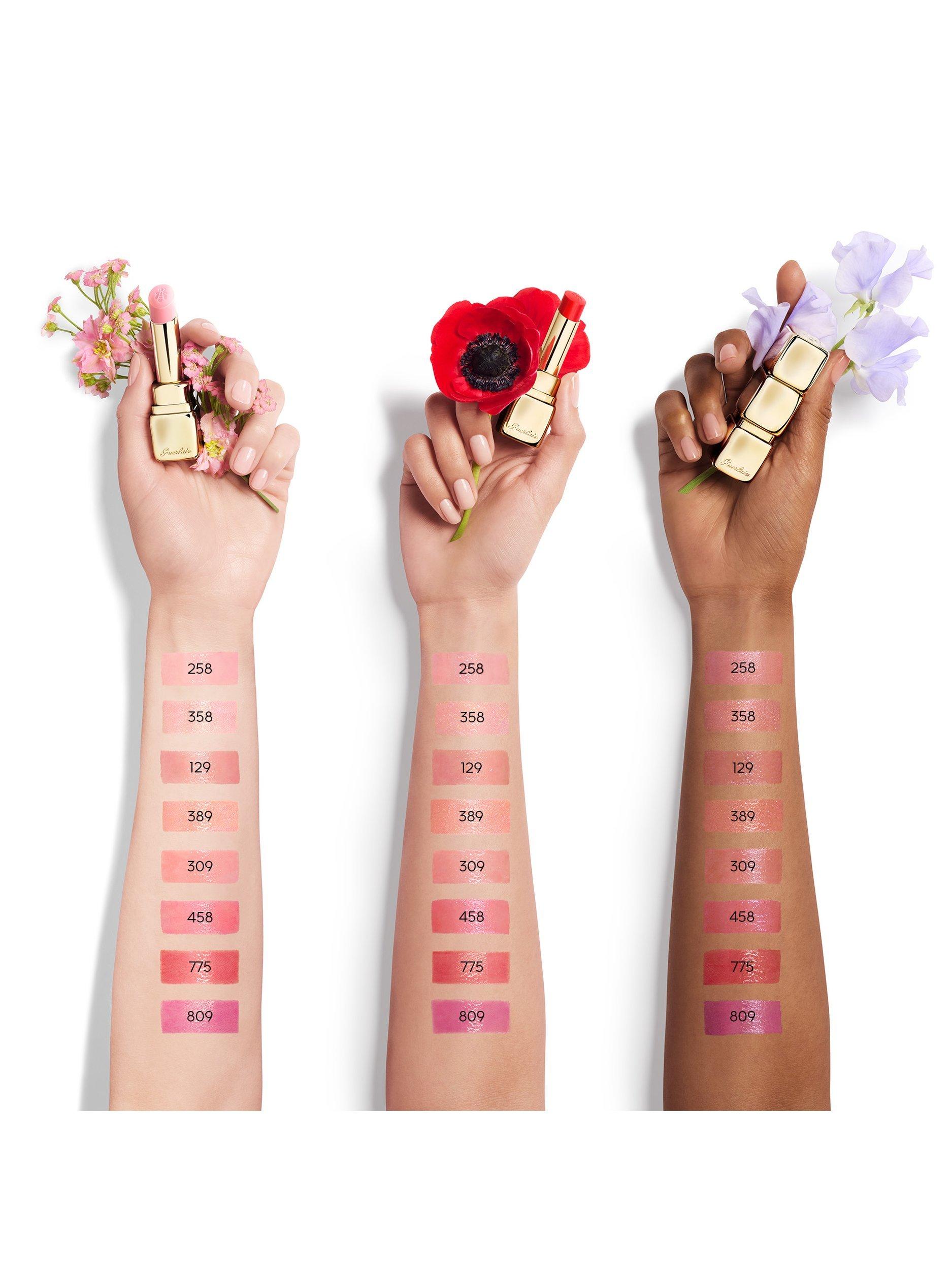 Product image 6 of 8, which shows Guerlain Kiss Kiss Bee Glow Lip Balm, 454 Pop Rose Glow