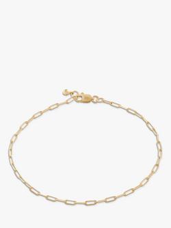 Monica Vinader 14ct Gold Paperclip Chain Bracelet, Gold, Gold
