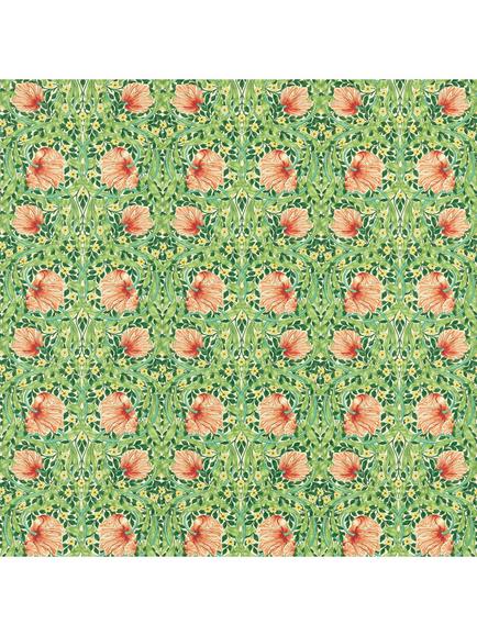 Morris & Co. Pimpernel Furnishing Fabric, Shamrock/Watermelon