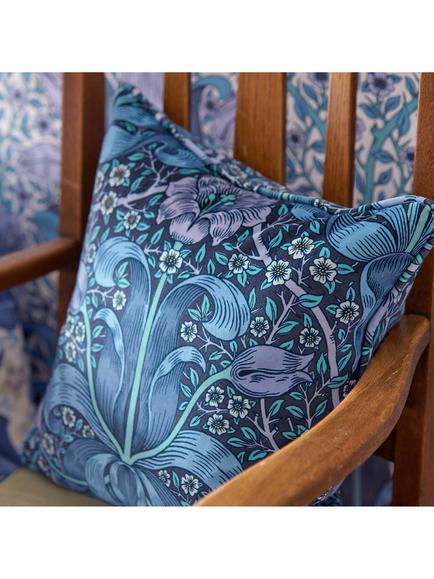 Morris & Co. Spring Thicket Furnishing Fabric - view 2, Midnight/Lilac