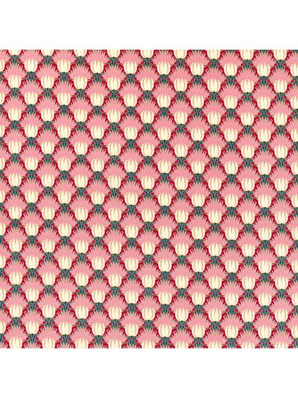 Morris & Co. Tulip & Bird Furnishing Fabric, Amaranth & Blush