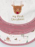 John Lewis My First Christmas Baby Bib, Pack of 3, Multi