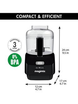 Magimix Micro Mini Chopper, Black - view 2, Black
