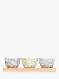 William Morris Ceramic Bowls & Tray, Multi, 
