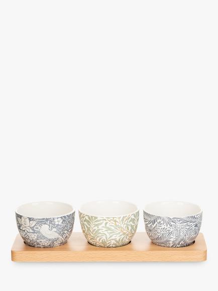 William Morris Ceramic Bowls & Tray, Multi - view 2, 
