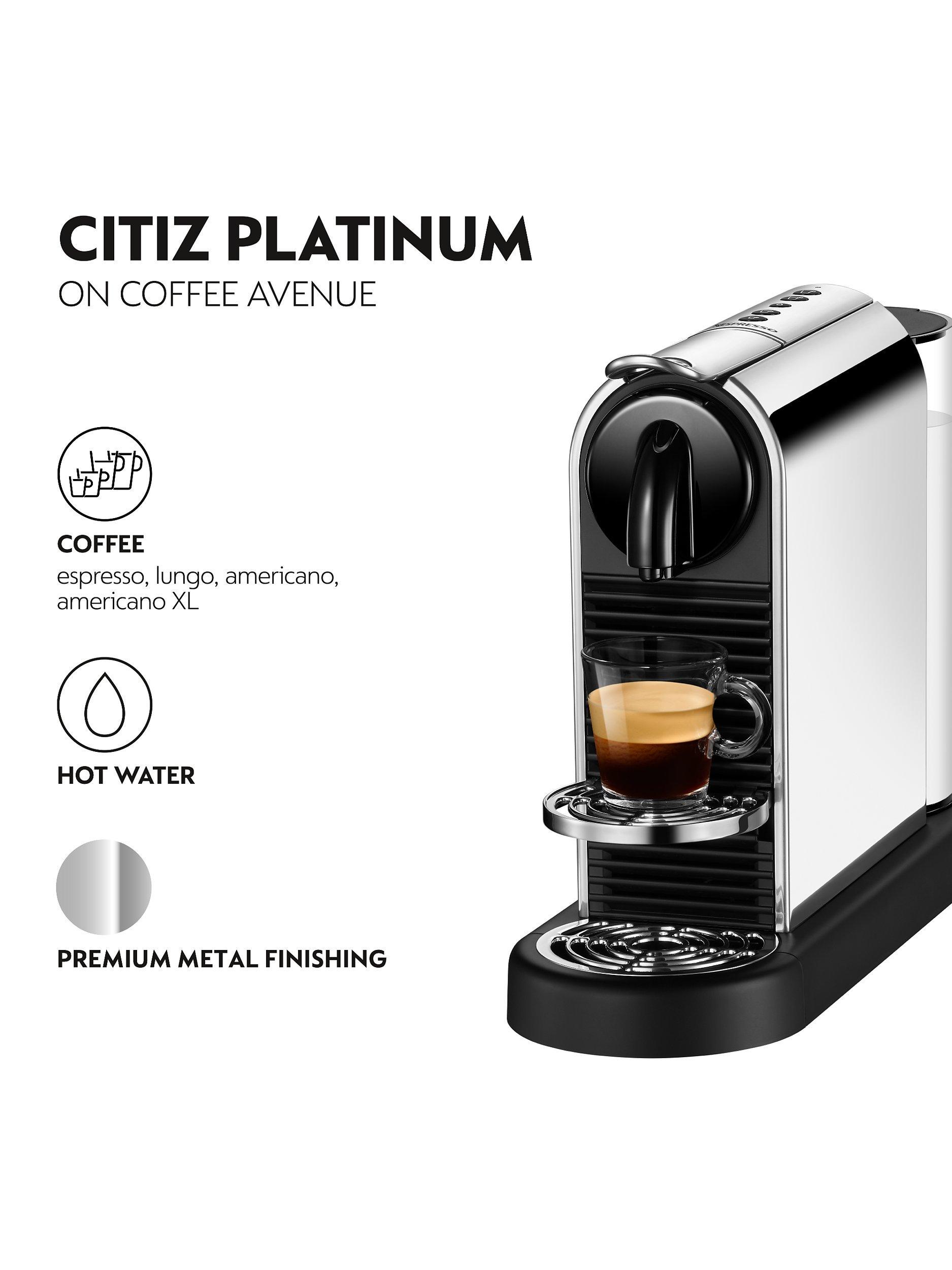 Nespresso CitiZ Platinum Coffee Machine by Magimix, Chrome Nespresso CitiZ Platinum Coffee Machine by Magimix, Chrome