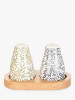William Morris Print Salt & Pepper Set with Wooden Base, FSC-Certified (Beech Wood) - view 2, 