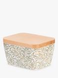 William Morris Willow Boughs Butter Dish, FSC-Certified (Beech Wood), Green
