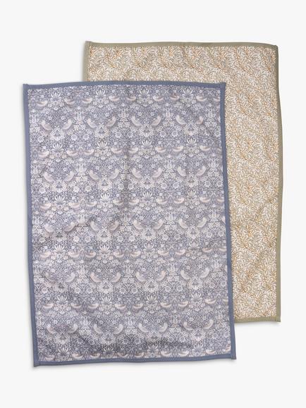 William Morris Cotton Tea Towels, Set of 2, 