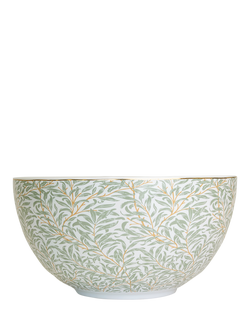 William Morris Willow Boughs Stoneware Serving Bowl, 26.5cm, Green, 