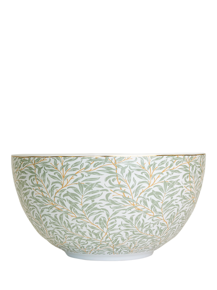 William Morris Willow Boughs Stoneware Serving Bowl, 26.5cm, Green, 